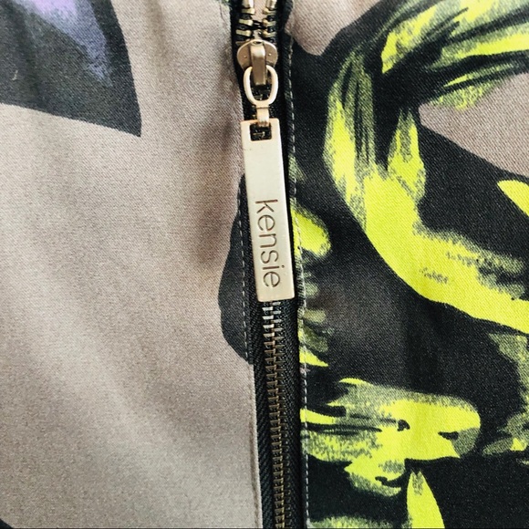 Kensie Floral Gray Strapless Dress | Sz 4 - Picture 4 of 6